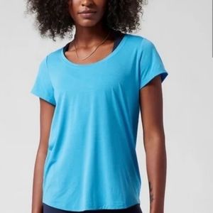 Athleta Stratus II Tee in Santorini Blue